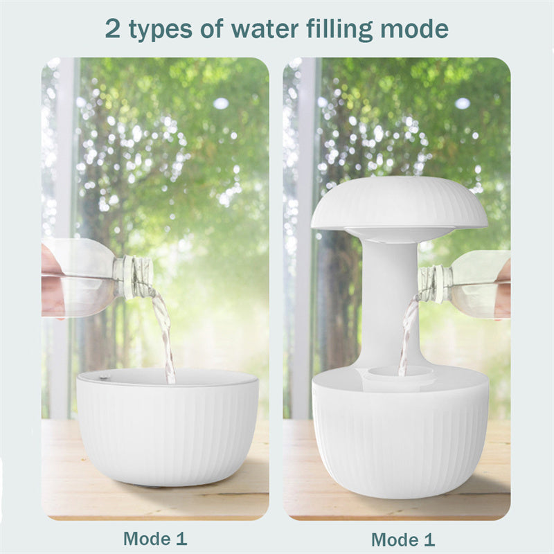 Anti-gravity Air Humidifier With LED Clock