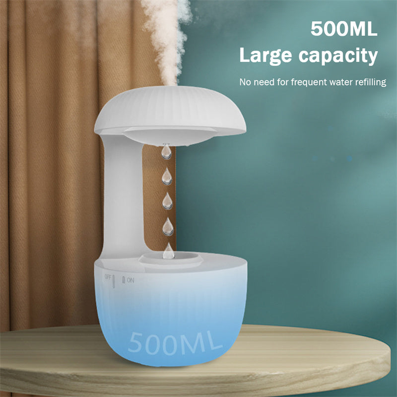 Anti-gravity Air Humidifier With LED Clock