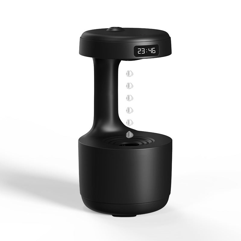 Anti-gravity Air Humidifier With LED Clock