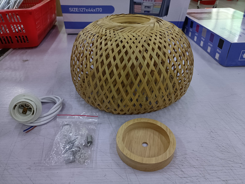 Luxury Bamboo Woven Simple Japanese Pastoral Chandelier