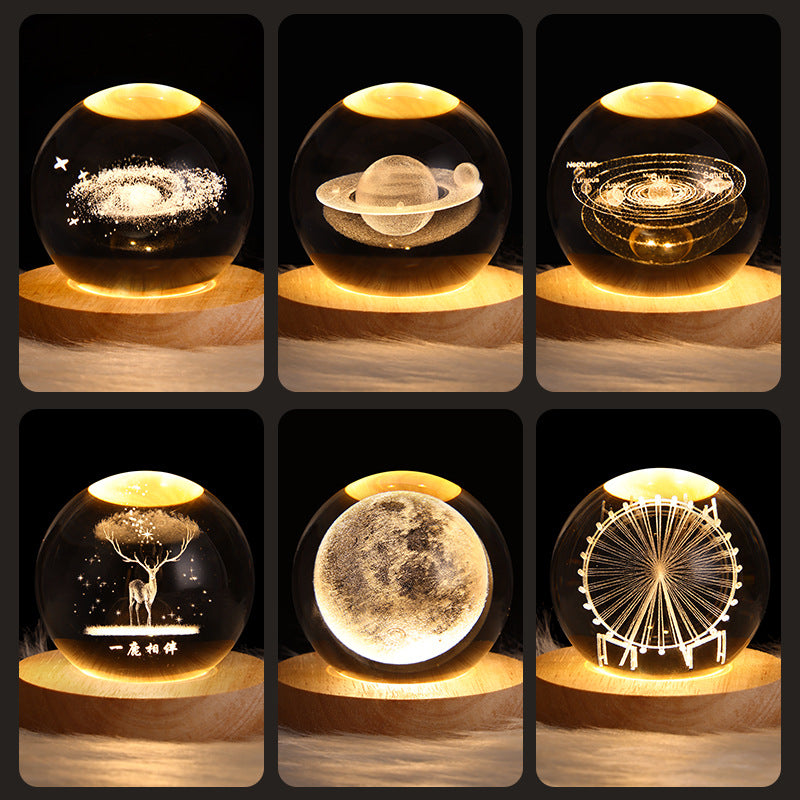 LED Night Light Galaxy Crystal Ball
